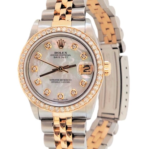 Rolex Ladies 31mm Datejust 68273 MOP Diamond two-tone jubilee - Picture 1 of 9
